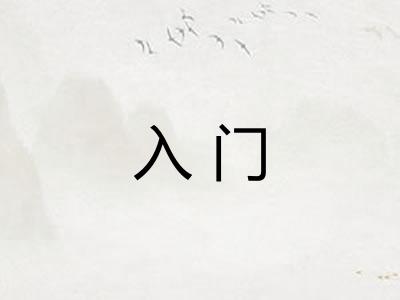 入门