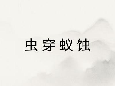 虫穿蚁蚀