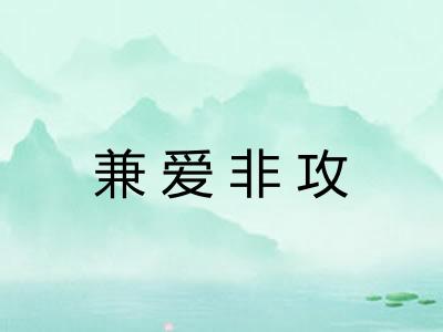 兼爱非攻