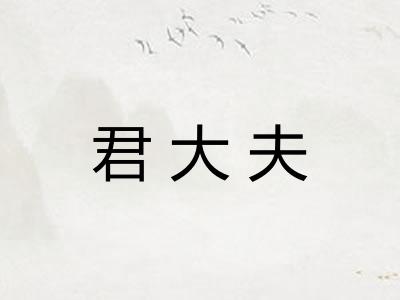 君大夫
