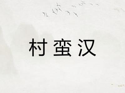 村蛮汉