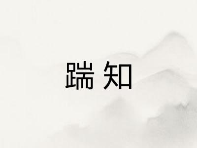 踹知