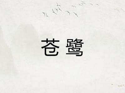 苍鹭