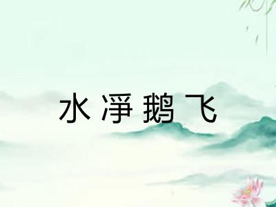 水凈鹅飞