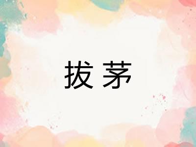 拔茅