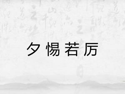 夕惕若厉