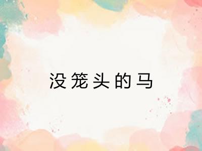 没笼头的马