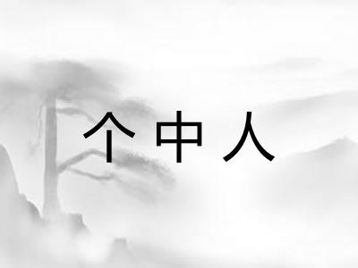 个中人
