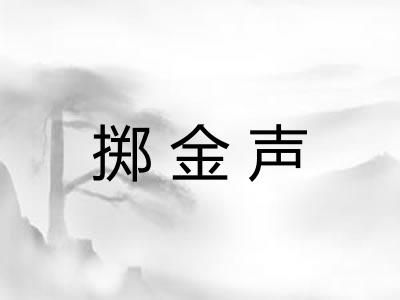 掷金声