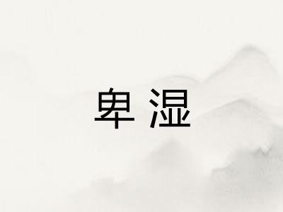 卑湿
