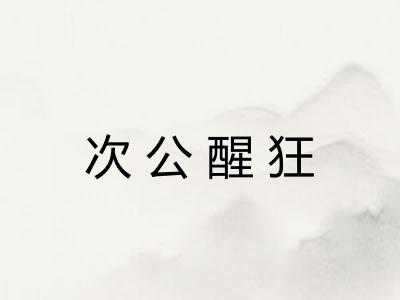 次公醒狂