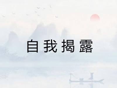 自我揭露