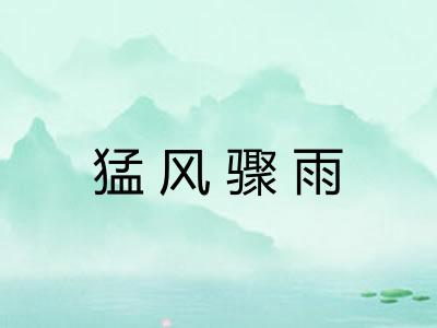 猛风骤雨