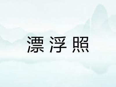 漂浮照