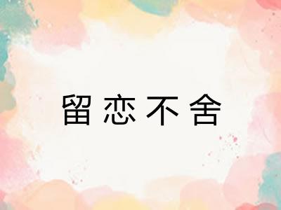留恋不舍