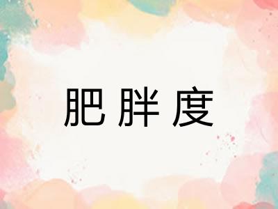 肥胖度