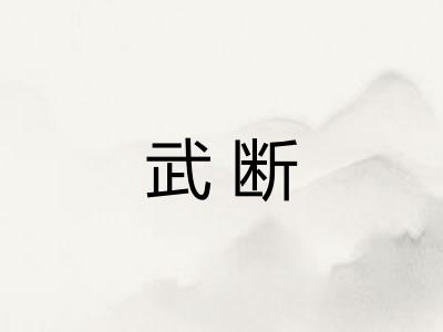 武断