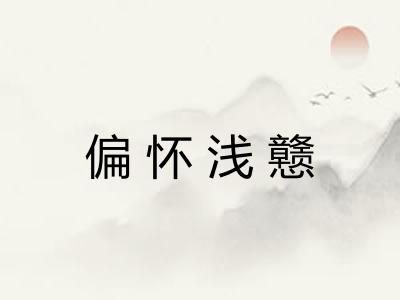 偏怀浅戆
