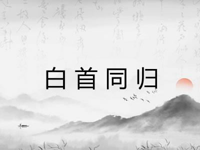 白首同归