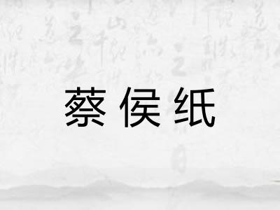 蔡侯纸
