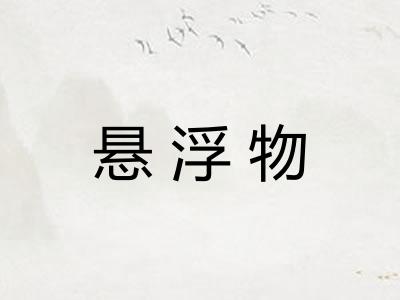 悬浮物