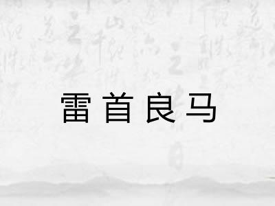 雷首良马