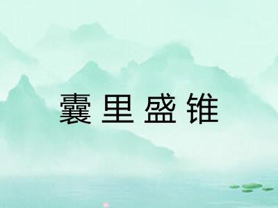 囊里盛锥