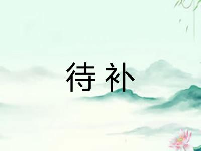 待补