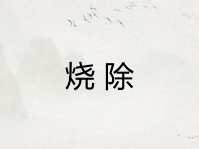 烧除