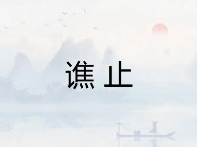 谯止