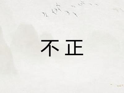不正
