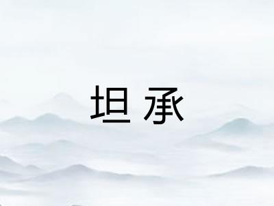 坦承