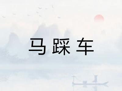 马踩车