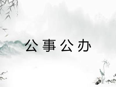 公事公办