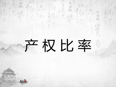产权比率