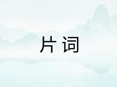 片词