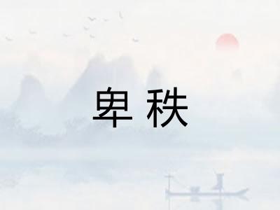 卑秩