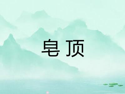 皂顶