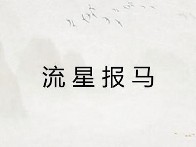 流星报马