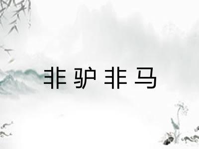 非驴非马