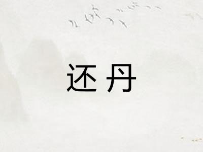 还丹