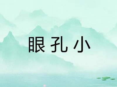 眼孔小