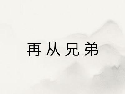再从兄弟