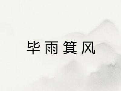 毕雨箕风
