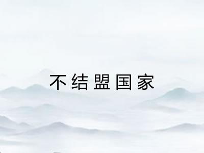 不结盟国家