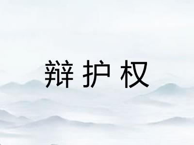 辩护权