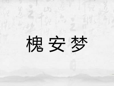 槐安梦