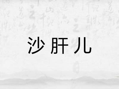 沙肝儿
