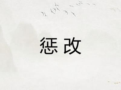 惩改