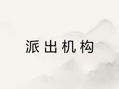 派出机构